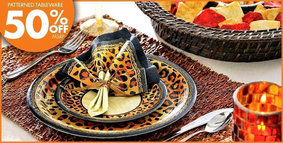 Cheetah Birthday Decorations
 Leopard Print Tableware & Explore White Dinnerware Sets