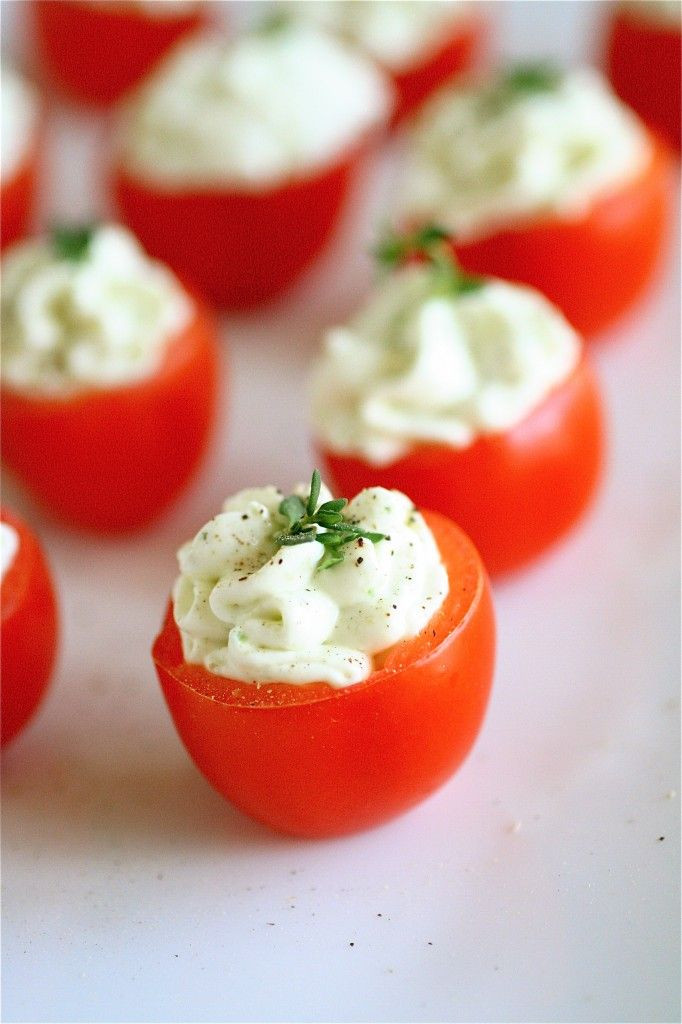 Cherry Tomato Appetizers Recipes
 Cherry Tomatoes filled with Cucumber Cream Cheese