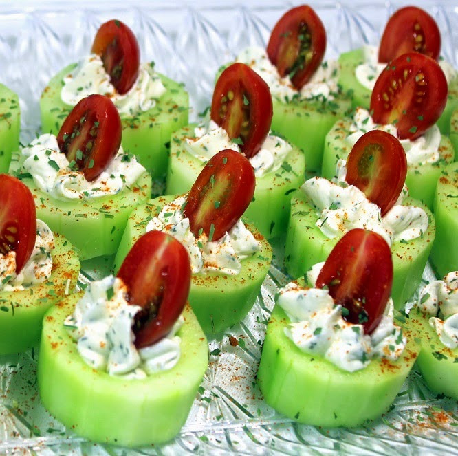 Cherry Tomato Appetizers Recipes
 52 Ways to Cook Cucumber Bites with Herb Cream Cheese and