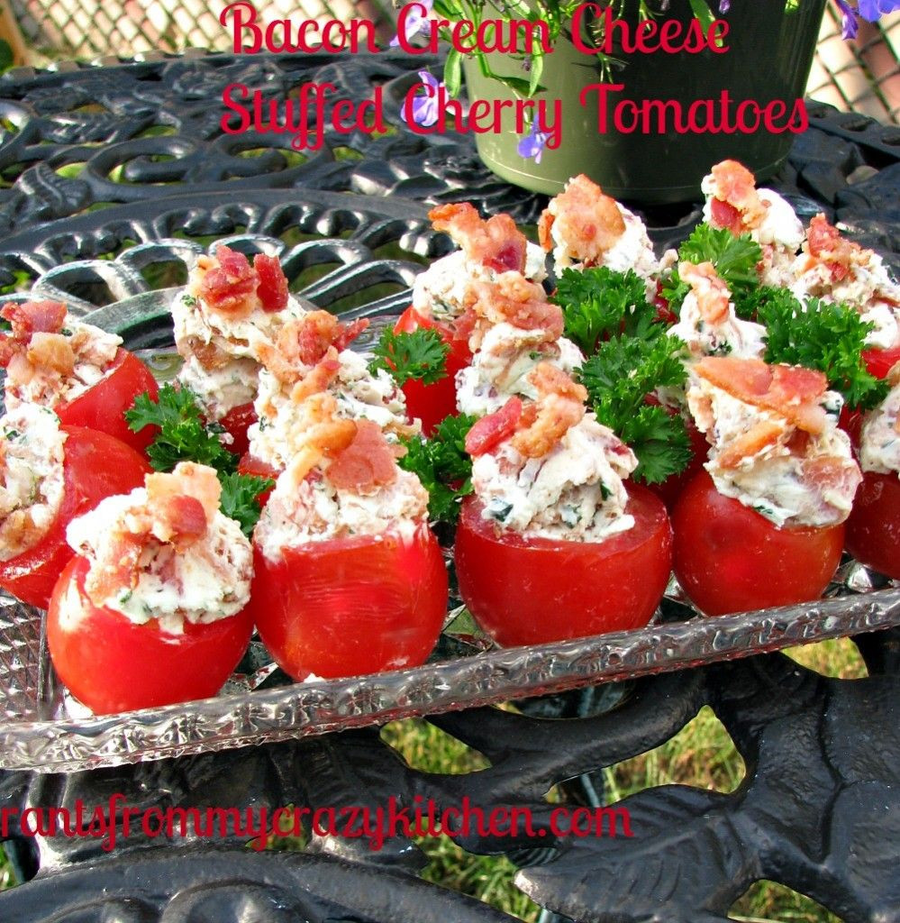 Cherry Tomato Appetizers Recipes
 Bacon Cream Cheese Stuffed Cherry Tomatoes