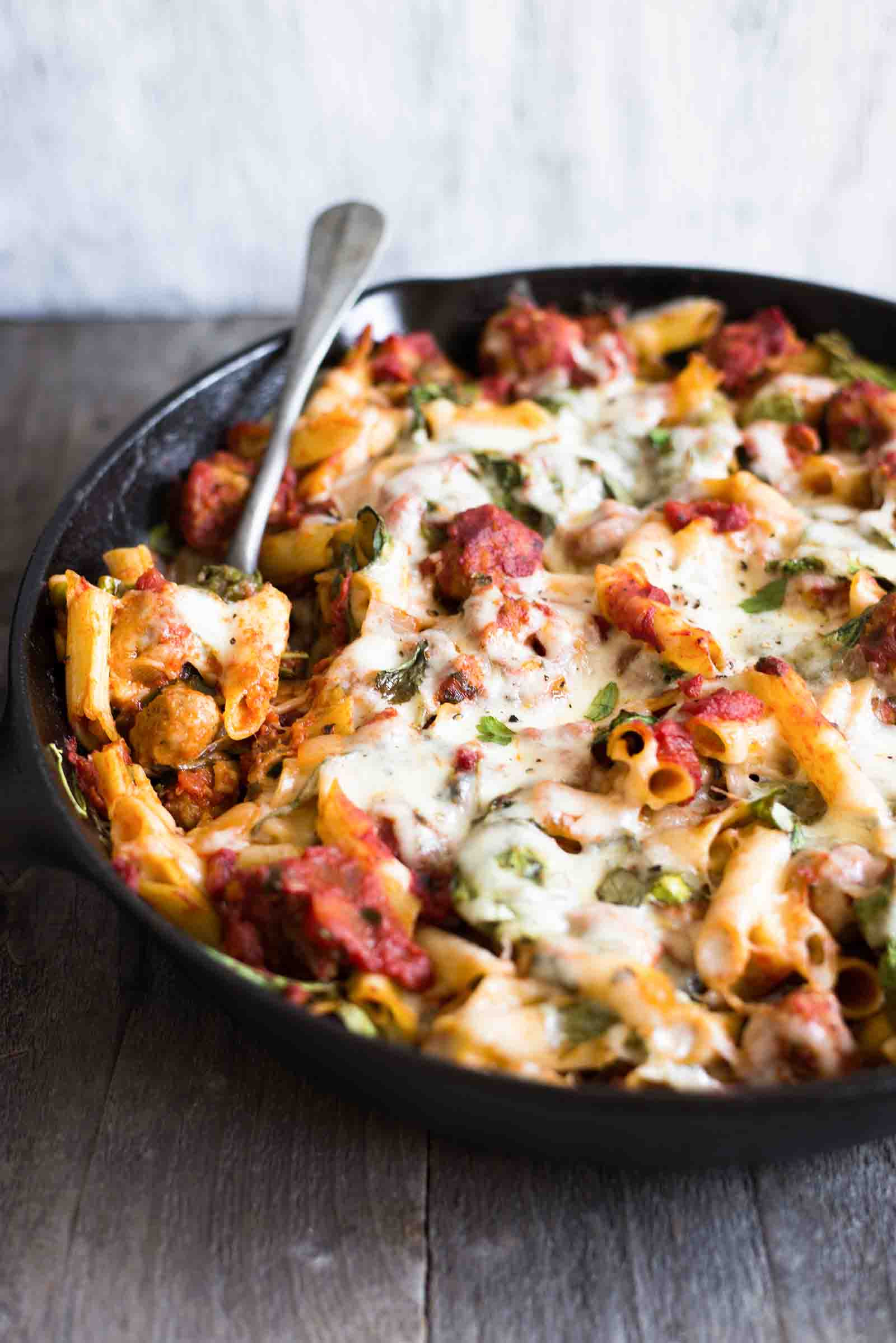 Chicken And Sausage Recipes Pasta
 Pasta Skillet with Chicken Sausage Cheese & Spinach