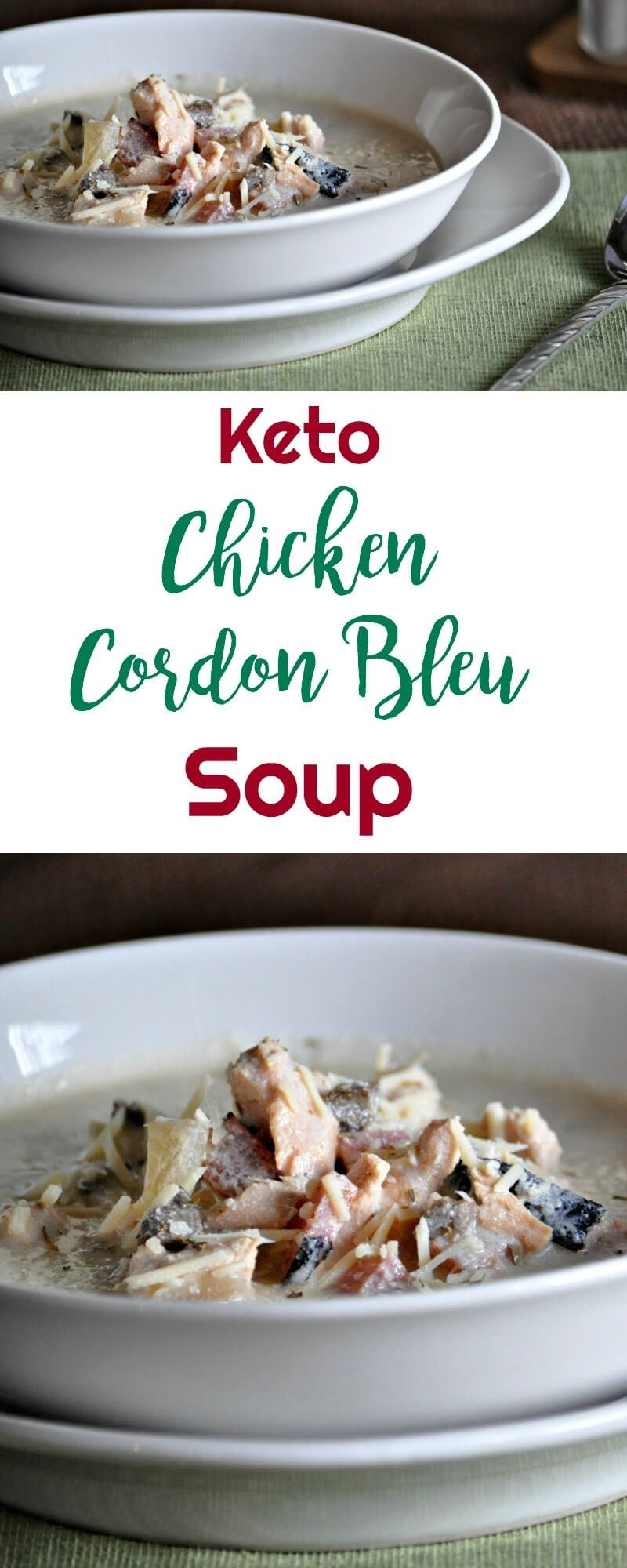 Chicken Cordon Bleu Soup
 Keto Chicken Cordon Bleu Soup