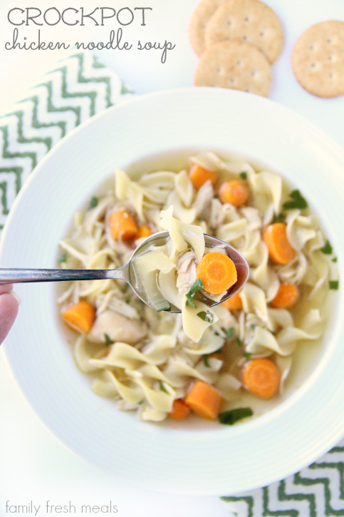 Chicken Noodle Soup In The Crockpot
 The Best Crockpot Chicken Noodle Soup Family Fresh Meals