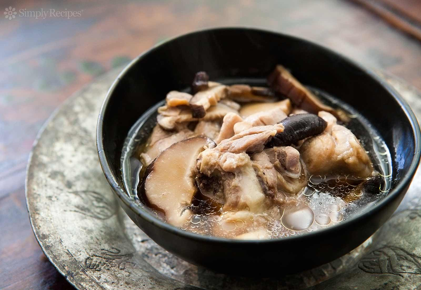 Chicken Soup With Mushrooms
 Chicken Soup with Ginger and Shiitake Mushrooms Recipe