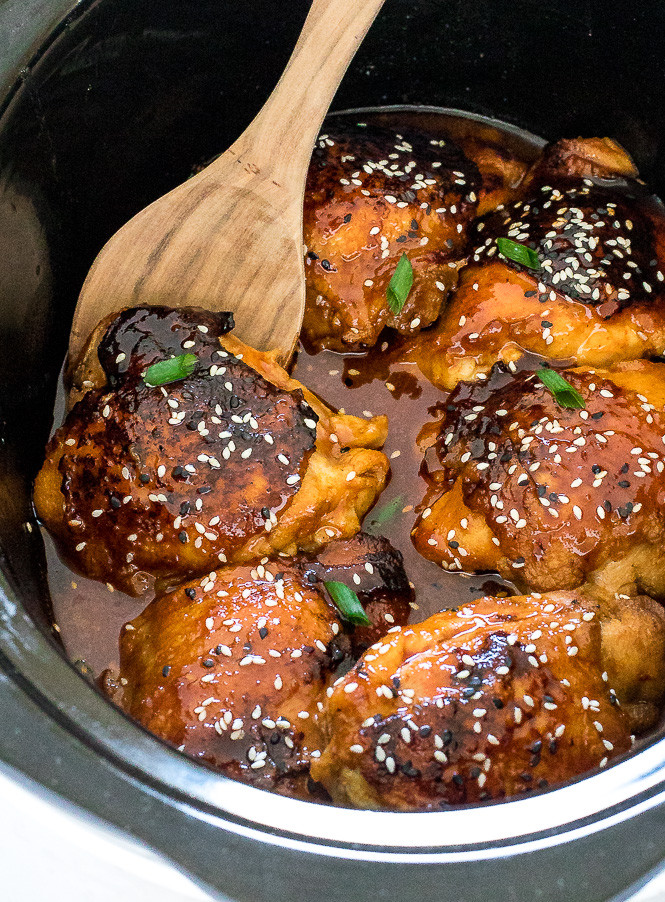 Chicken Thighs In Slow Cooker
 sticky chicken thighs slow cooker