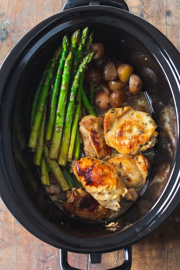 Chicken Thighs In Slow Cooker
 Easy Slow Cooker Lemon Chicken Green Healthy Cooking