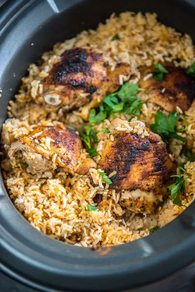 Chicken Thighs In Slow Cooker
 Slow Cooker Baked Chicken Thighs with Rice Slow Cooker