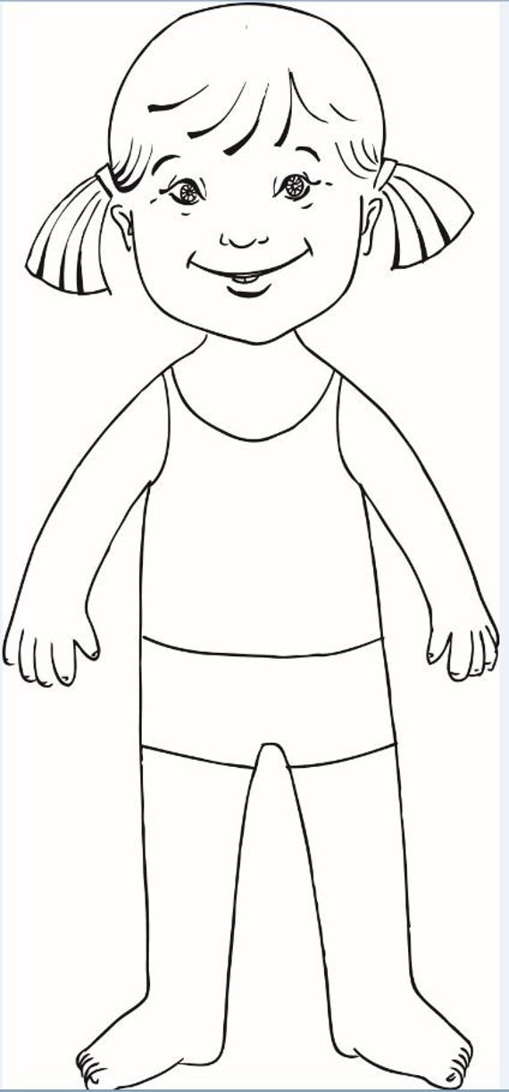 Child Coloring
 Coloring pages Paper doll for kids with Down