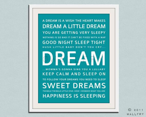 Child Dreams Quotes
 Baby nursery decor Art for children typography art for kids