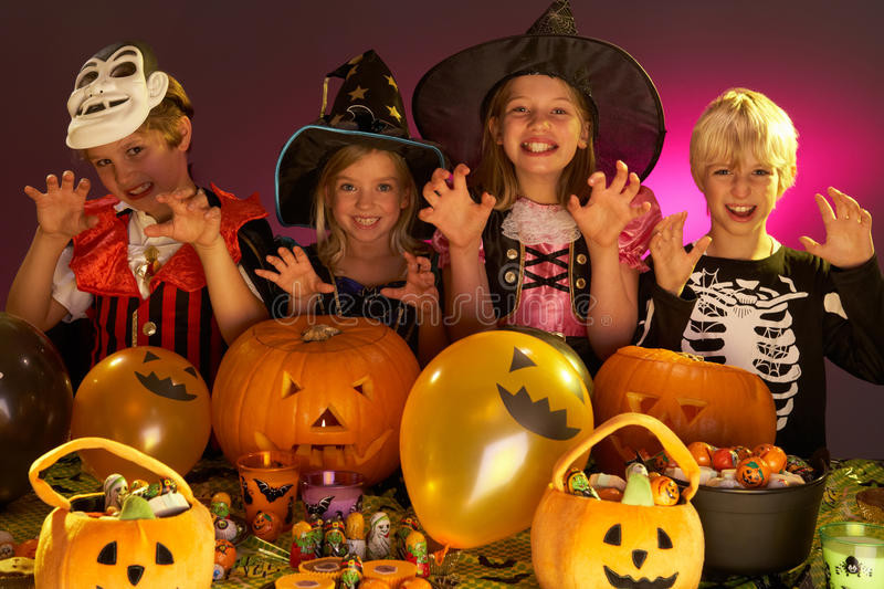 Child Halloween Party
 Halloween Party With Children Stock Image