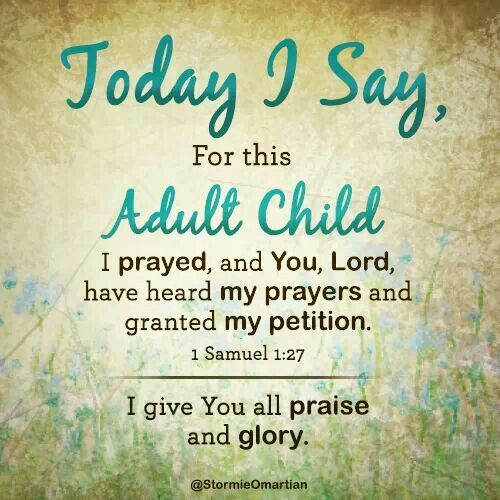 Child Prayers Quotes
 Prayer for adult children 1 Samuel 1 27