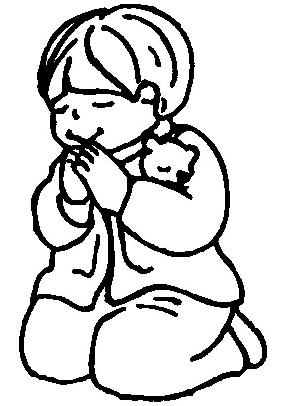 Child Praying Coloring Page
 Bountiful Blessings February 2010
