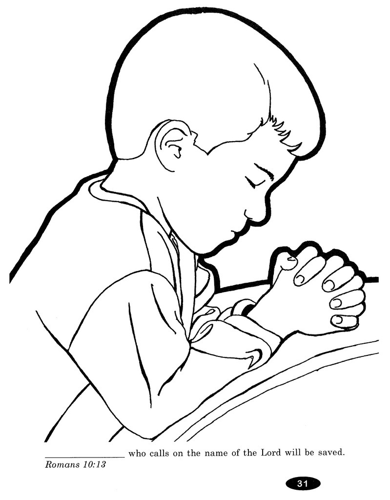 Child Praying Coloring Page
 Praying Child Drawing at GetDrawings