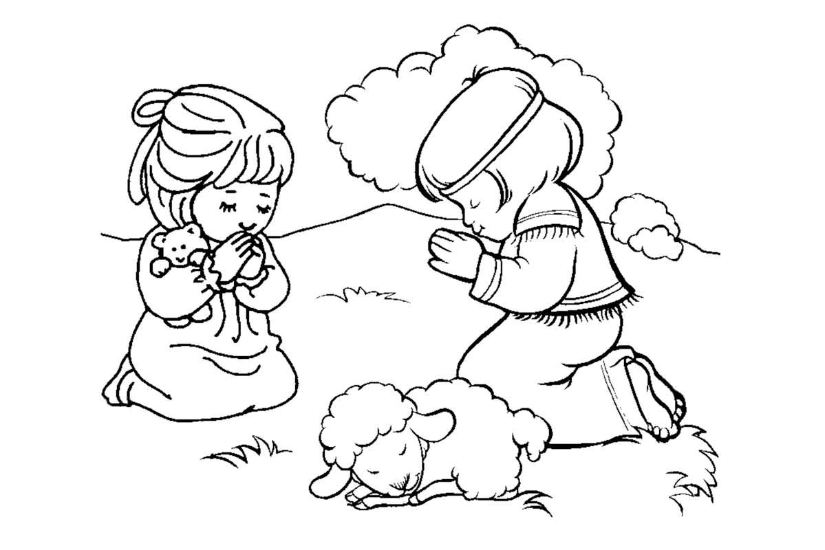 Child Praying Coloring Page
 The Lord S Prayer Coloring Pages For Children Coloring Home