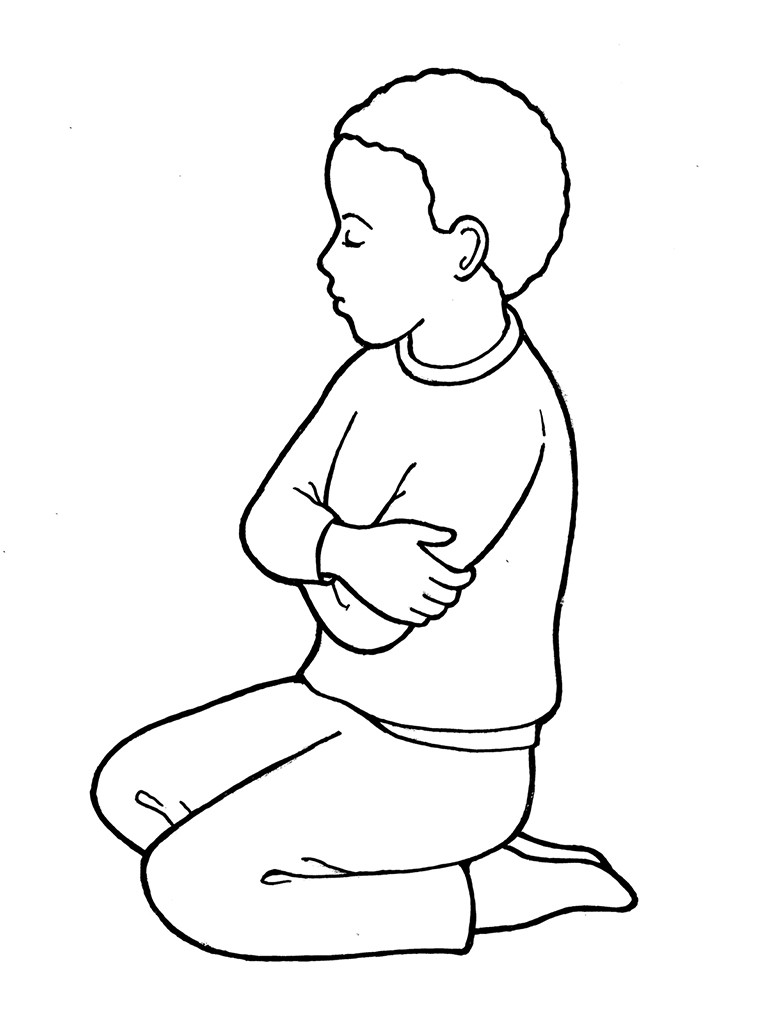 Child Praying Coloring Page
 Child Praying Coloring Page Sketch Coloring Page
