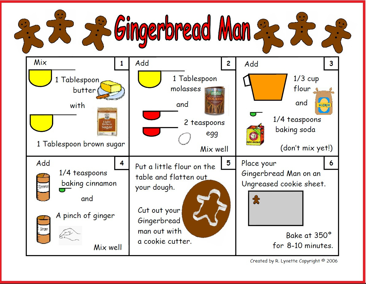Child Recipes
 My English Class Gingerbread Man Recipe