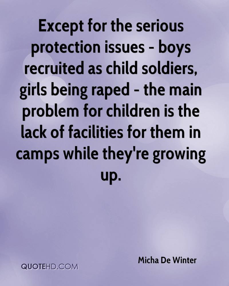 Child Soldiers Quote
 Micha De Winter Quotes