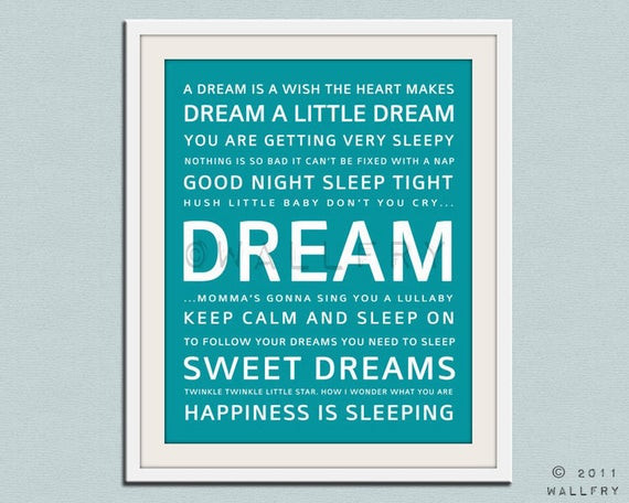 Children Dream Quotes
 Baby nursery decor Art for children typography art for kids