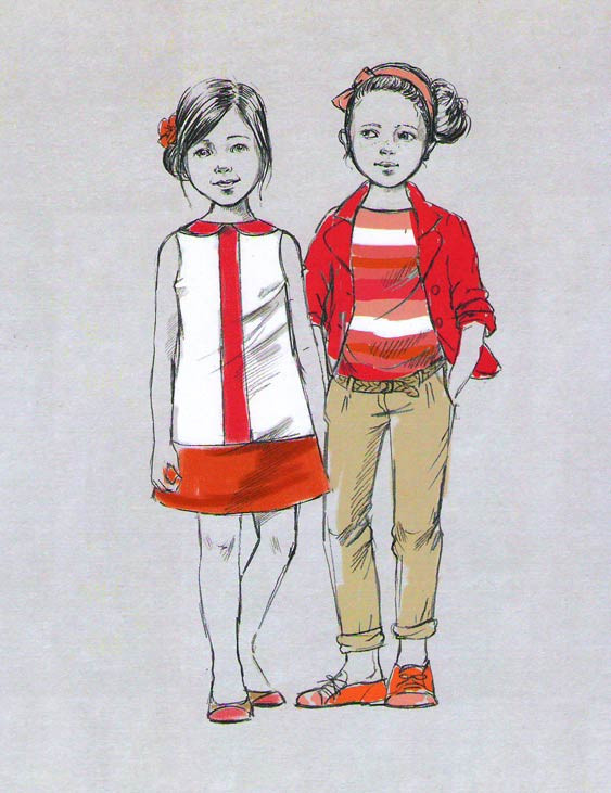 Children Fashion Illustration
 Summer look children sketches
