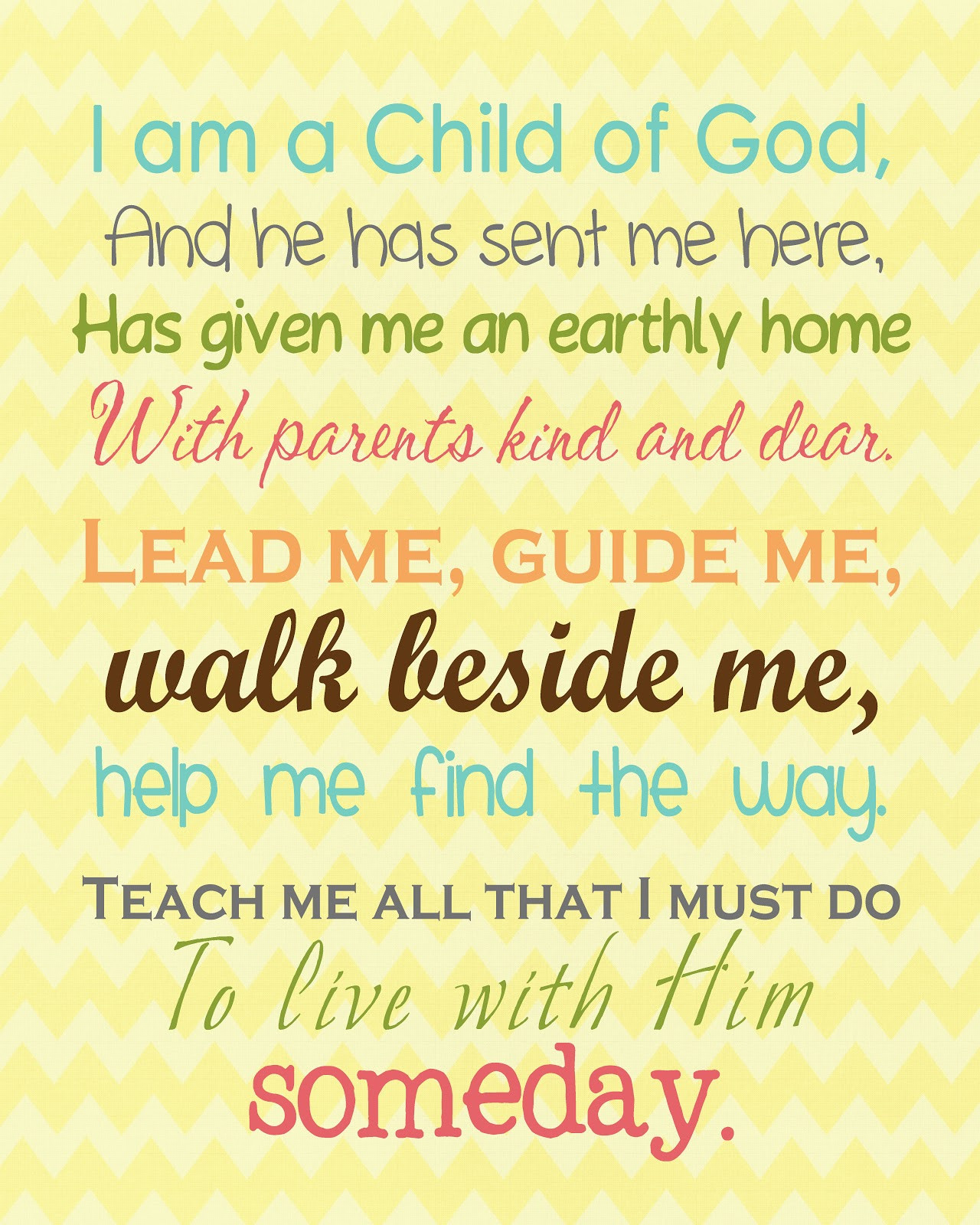Children Of God Quote
 A Pocket full of LDS prints Free LDS Primary & Youth