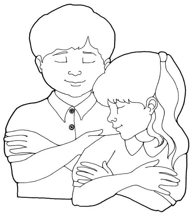 Children Praying Coloring Pages
 Love at Home I Can Pray with My Family