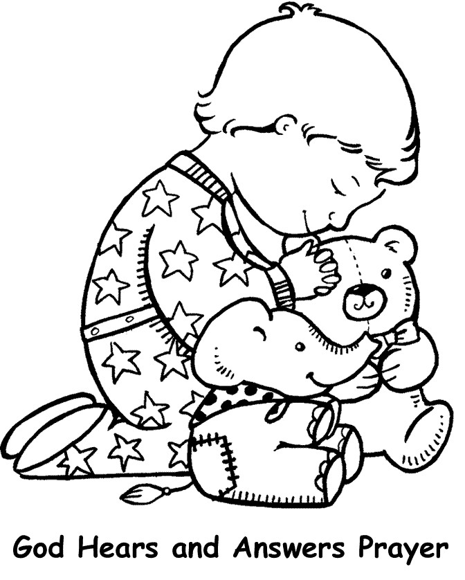 Children Praying Coloring Pages
 My Two Cents FHE Lesson Learning to Recognize Answers