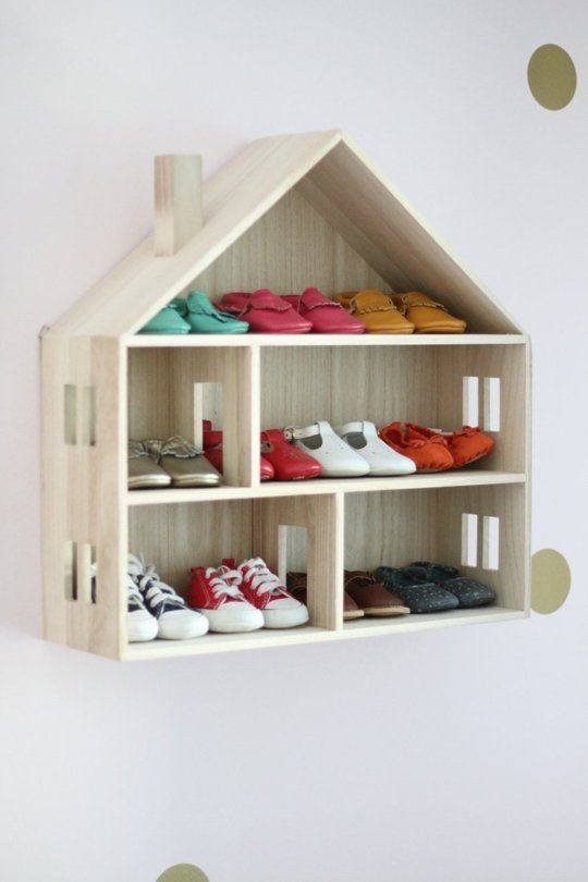 Children Shoe Storage
 Sienna’s Gorgeous Nursery with Room for Guests