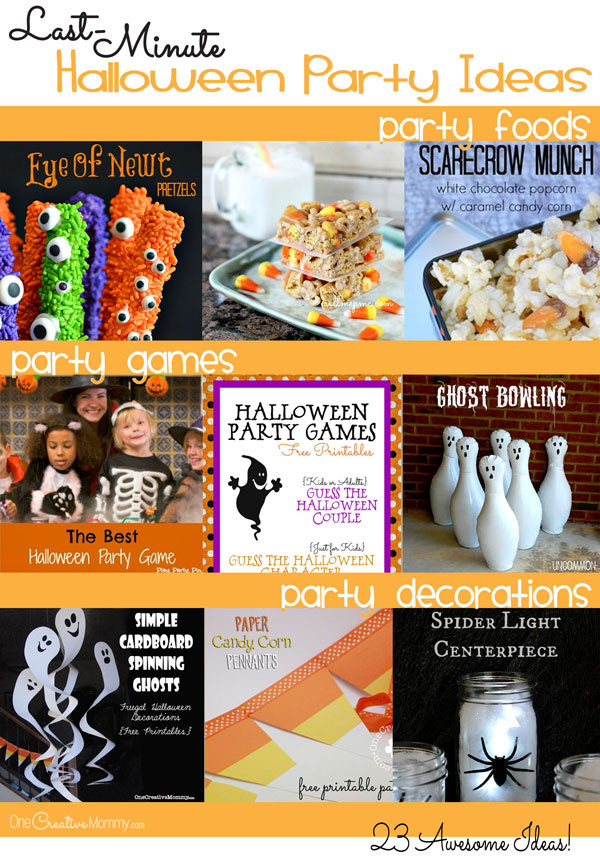 Children'S Halloween Party Ideas
 Last Minute Halloween Party Ideas onecreativemommy