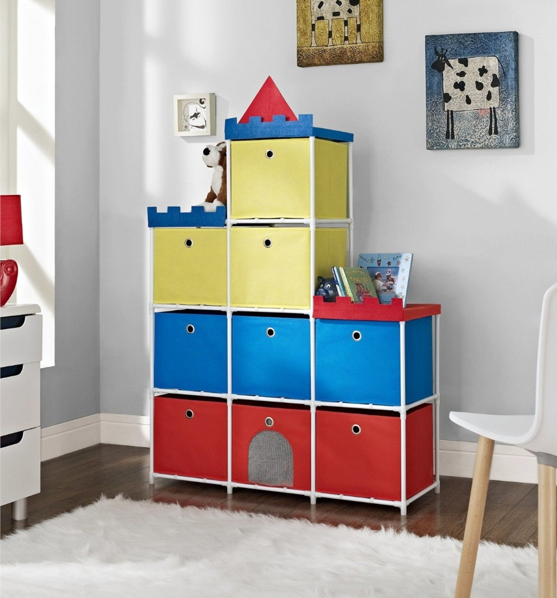 Childrens Storage Furniture
 Altra Furniture 9 Bin Kids Storage Unit w Castle Theme