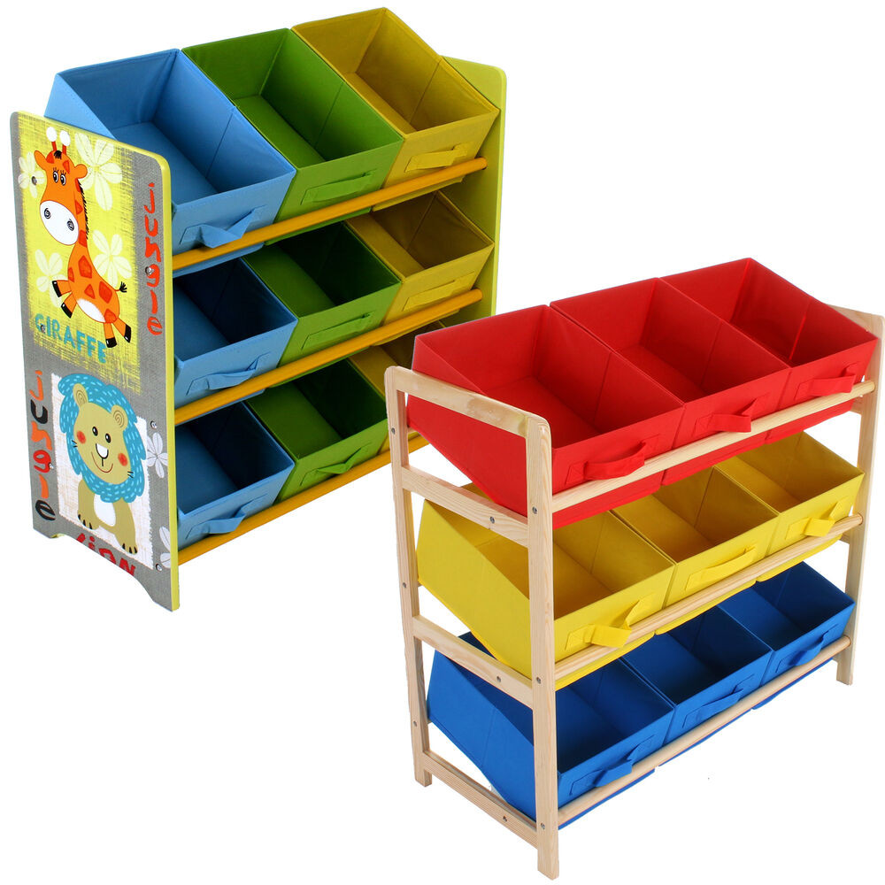 Childrens Storage Furniture
 CHILDRENS TOY STORAGE UNIT KIDS SHELF 3 TIER 9 CANVAS