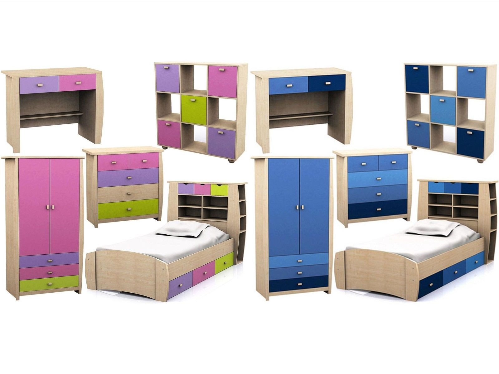 Childrens Storage Furniture
 Sydney Childrens Bedroom Range Pink or Blue Storage