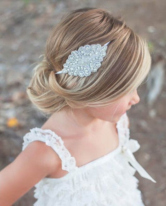 Childrens Wedding Hairstyles
 girls kids wedding bohemia crystal rhinestone beads
