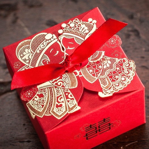 Chinese Wedding Favors
 Cheap Wedding Favor Boxeswith Ribbon Red Chinese Wedding