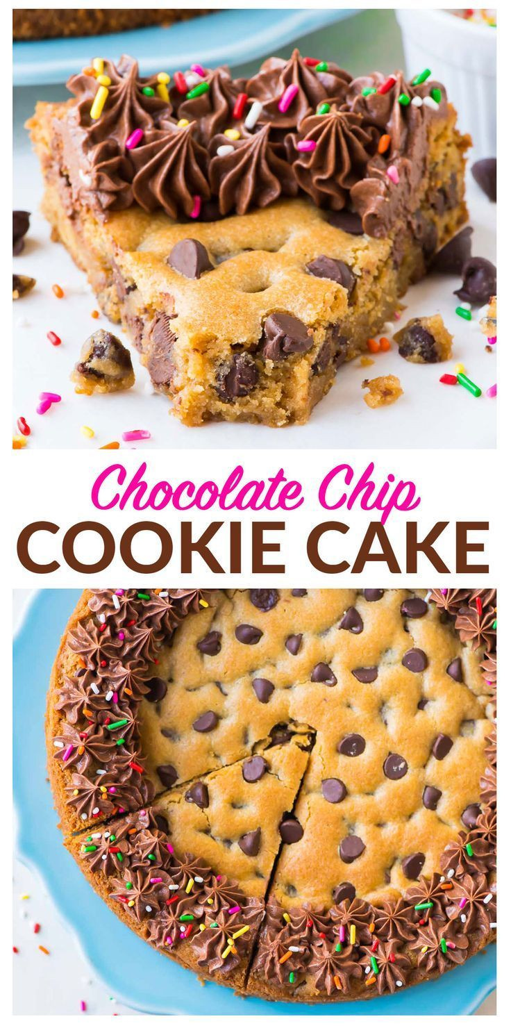 Chocolate Chip Birthday Cake Recipe
 Ultra soft ultra chewy Chocolate Chip Cookie Cake from