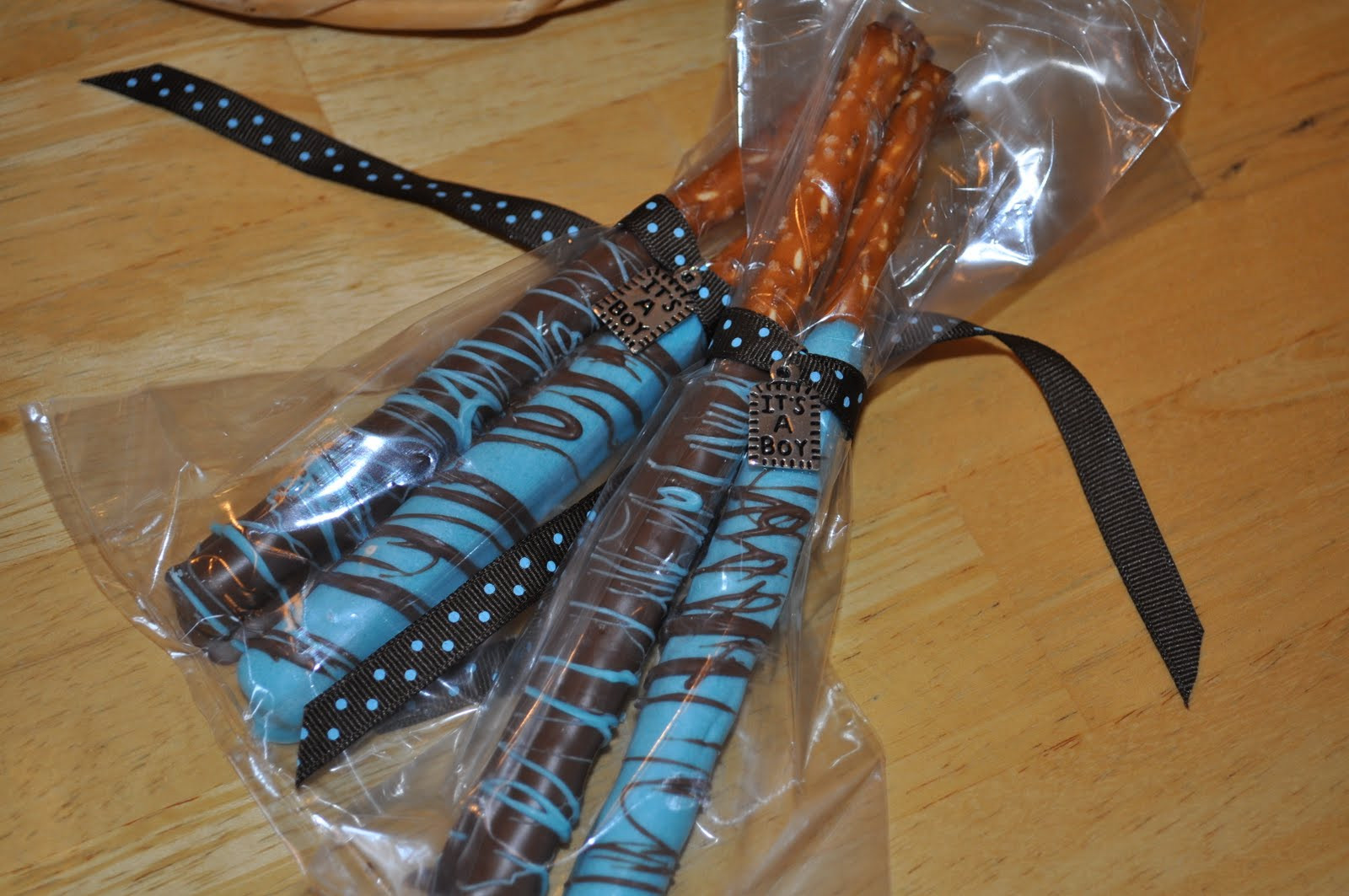 Chocolate Covered Pretzels For Baby Shower
 Dash of Diva Chocolate Covered Pretzel Rods