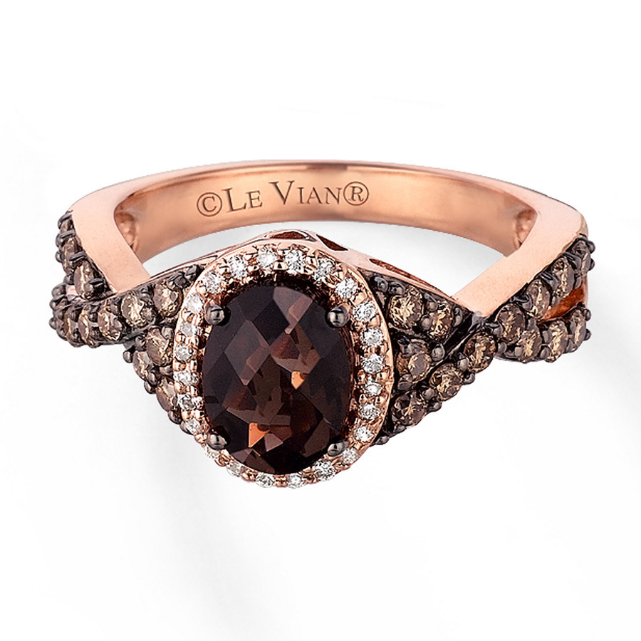 Chocolate Diamond Rings For Sale
 Le Vian Chocolate Quartz 5 8 ct tw Diamonds 14K Gold Ring