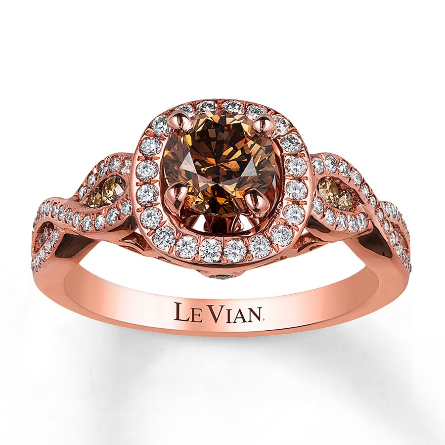 Chocolate Diamond Rings For Sale
 Le Vian Engagement Ring 1 1 3 cttw Diamonds 14K Strawberry