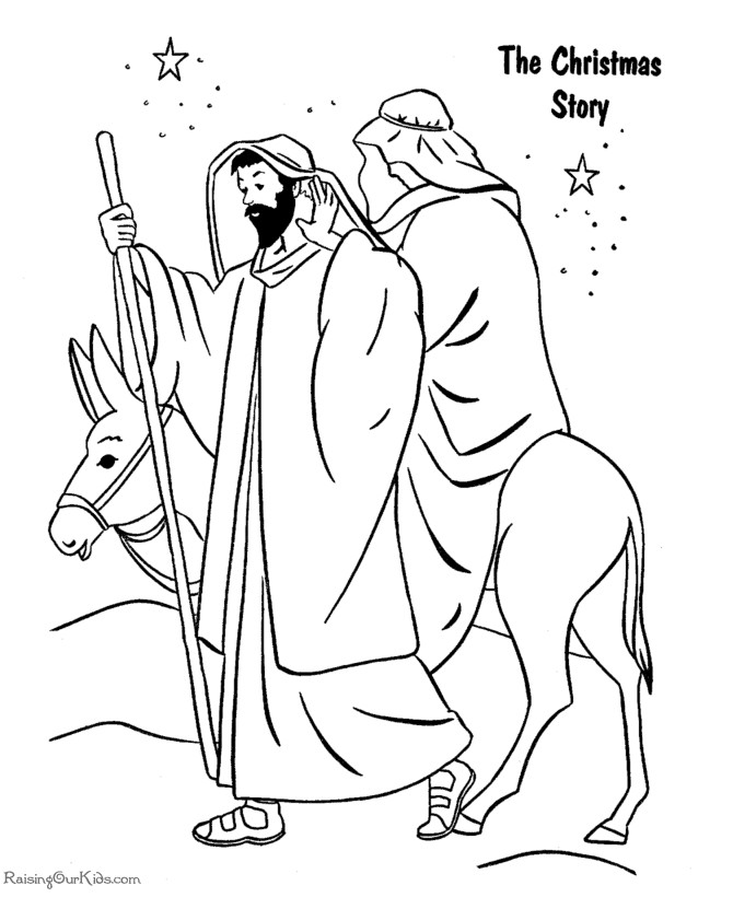 Christian Coloring Book For Kids
 Christian coloring pages The Christmas Story Printable