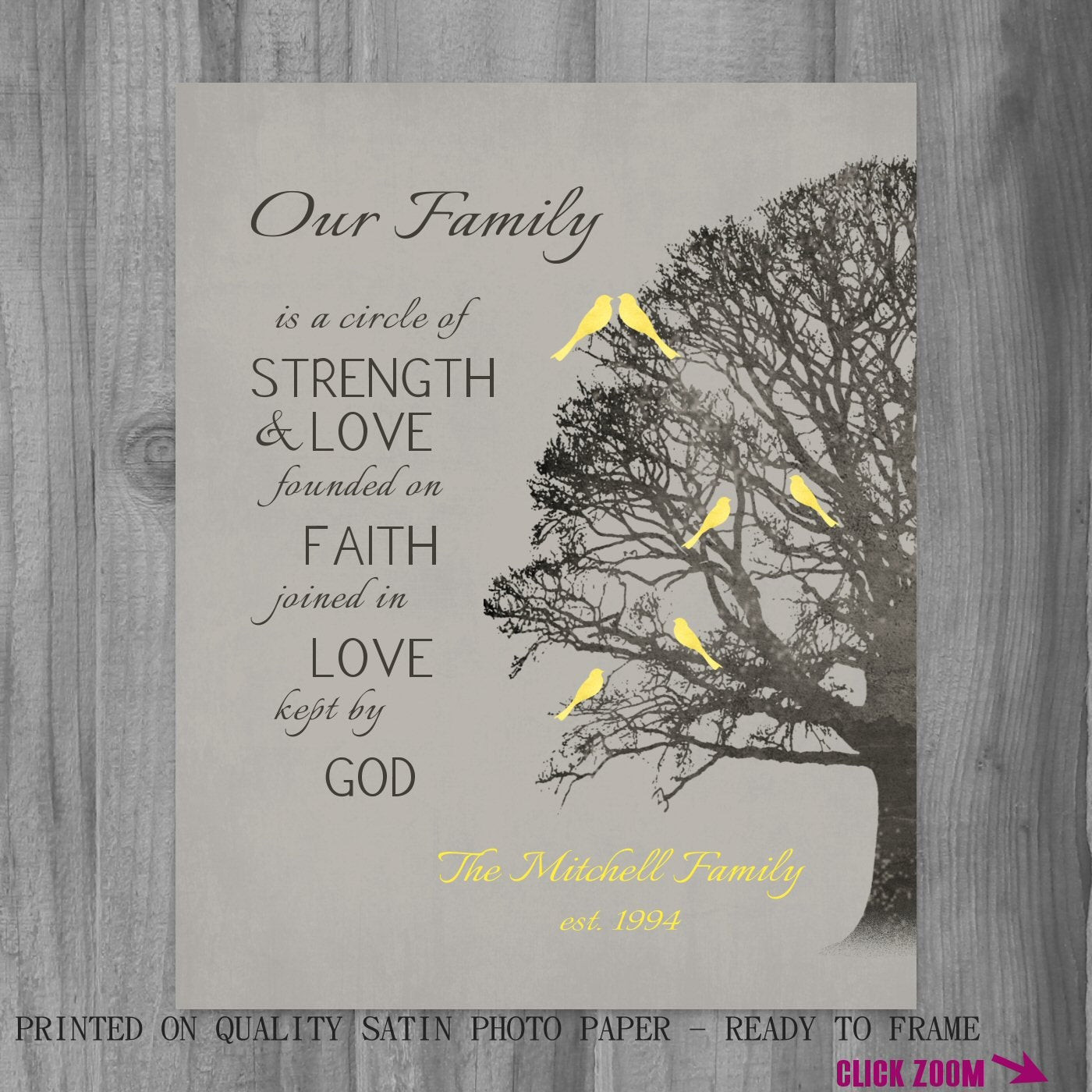 Christian Family Quotes
 Family Tree Print Personalized Parents Christian Quote