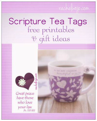 Christian Tea Party Ideas
 Scripture Tea Tag Printables & Gift Ideas