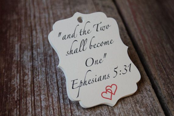 Christian Wedding Favors
 Ephesians 5 31 Wedding Favor Tags Wedding Tags
