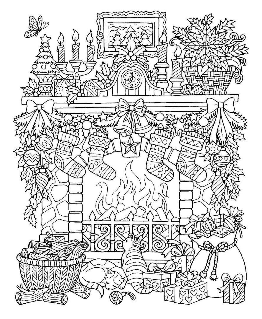 Christmas Coloring Pages For Adults Printable
 Pin by Clark County Public Library on Outside the Lines