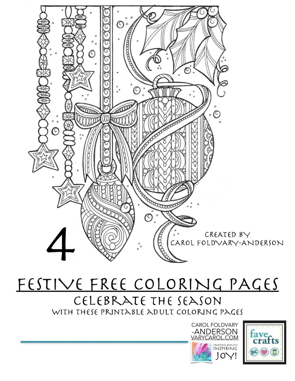 Christmas Coloring Pages For Adults Printable
 4 Festive & Free Holiday Coloring Pages for Adults [PDF