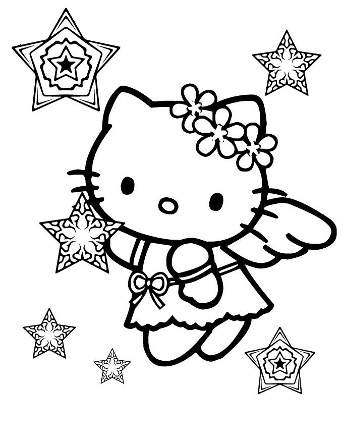 Christmas Coloring Pages For Girls
 45 best images about Hello Kitty on Pinterest