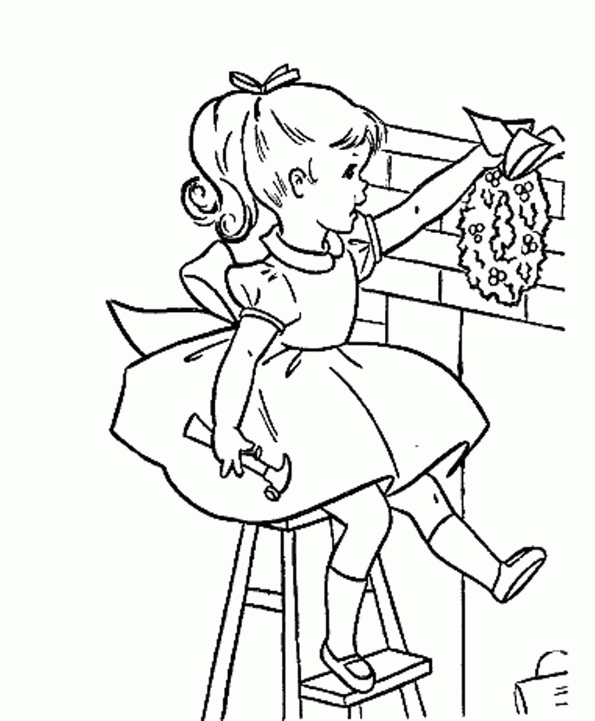 Christmas Coloring Pages For Girls
 Christmas Coloring Pages For Girls Coloring Home