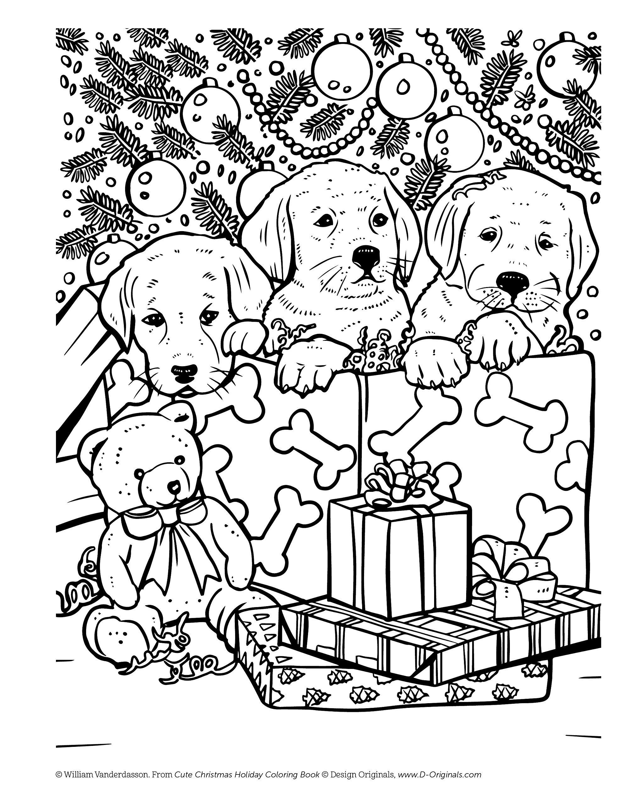 Christmas Coloring Pages For Girls
 Cute Christmas Holiday Coloring Book for Animal Lovers