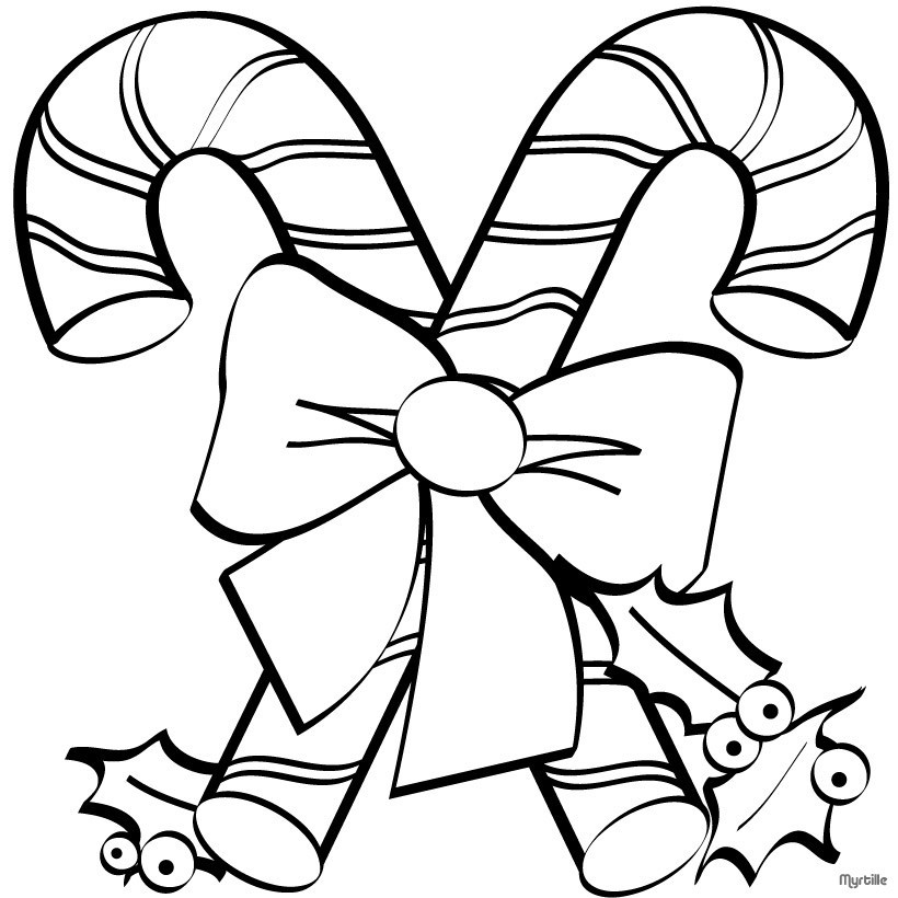 Christmas Coloring Pages For Girls
 Candy cans coloring pages Hellokids