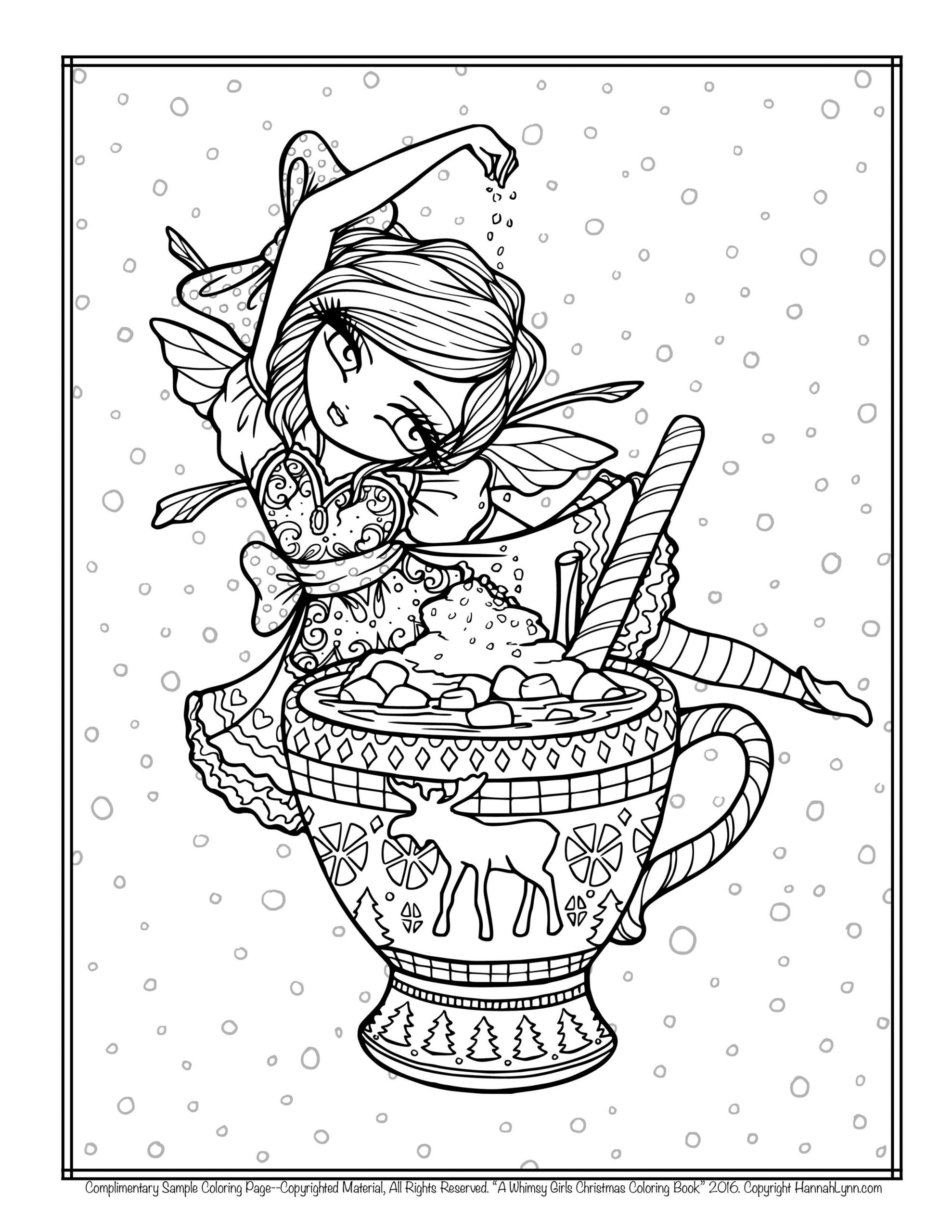 Christmas Coloring Pages For Girls
 FREE Hannah Lynn Coloring Page HannahLynn Hot Cocoa