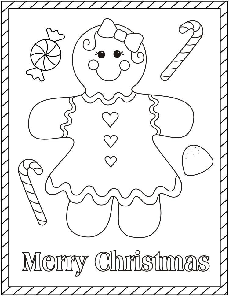 Christmas Coloring Pages For Girls
 gingerbread girl