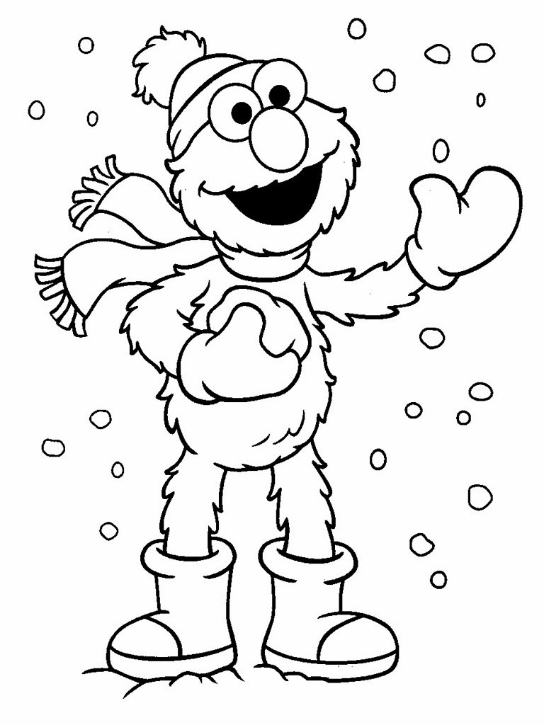 Christmas Coloring Pages Kids
 Elmo Christmas Printable Coloring Pages
